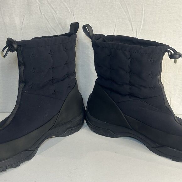 Columbia Erial II Women’s Mid Black Nylon Fleece Lined Pull On Winter Boot Sz 9 - Picture 3 of 6